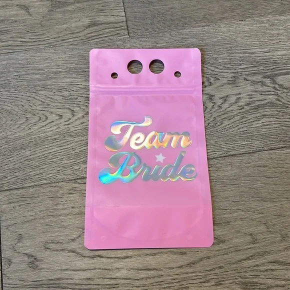 Bachelorette Party Team Bride Drink Pouches - set of 8 - Picture 2 of 4